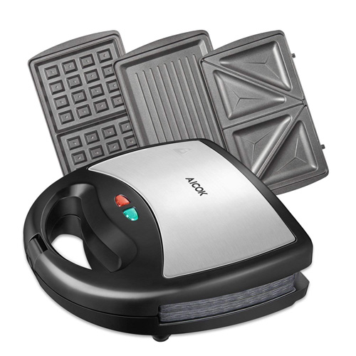 Aicok Sandwich Maker, Waffle maker, Sandwich toaster